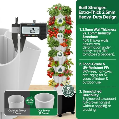 Vertical soilless tower with 35 pods for fruit — photo 3