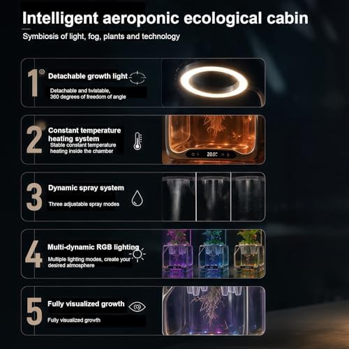 Smart indoor aeroponic garden with mood light — photo 4