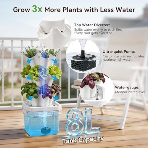 Three tier kitchen countertop growing tower — photo 3
