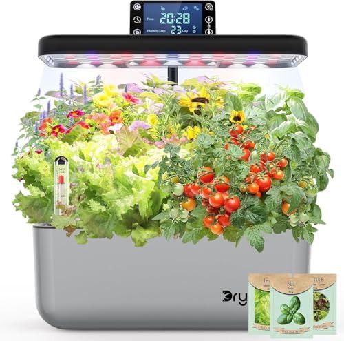 Silver twelve pod countertop herb garden