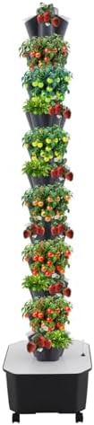 Black twelve tier tower with sixty holes