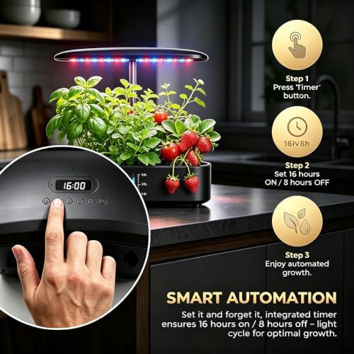 Twelve pod indoor herb garden with 24W LED — photo 4