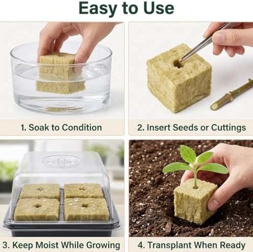 One inch rockwool cubes for cloning — photo 4
