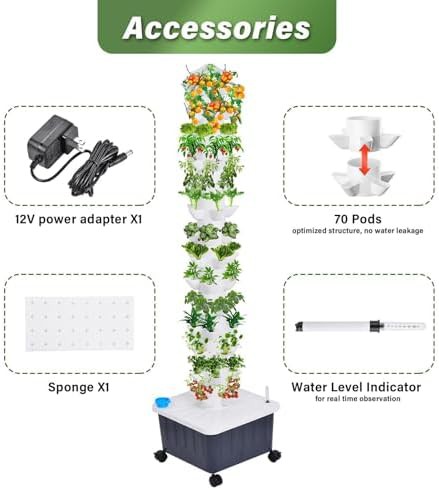 Fourteen layer vegetable tower with movable tank — photo 4