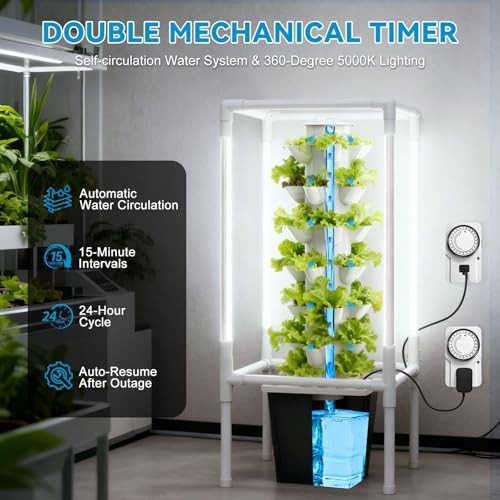 Six tier hydroponic tower with grow tent — photo 3