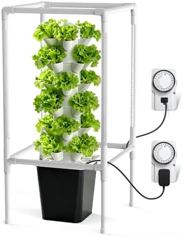 Six tier tower with four LED lights