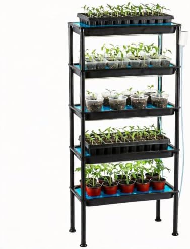 Ebb and flow plant stand with timer pump