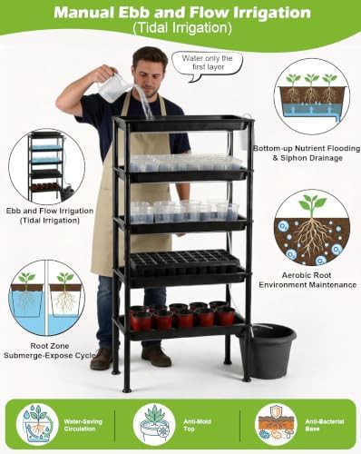 Ebb and flow plant stand with timer pump — photo 4